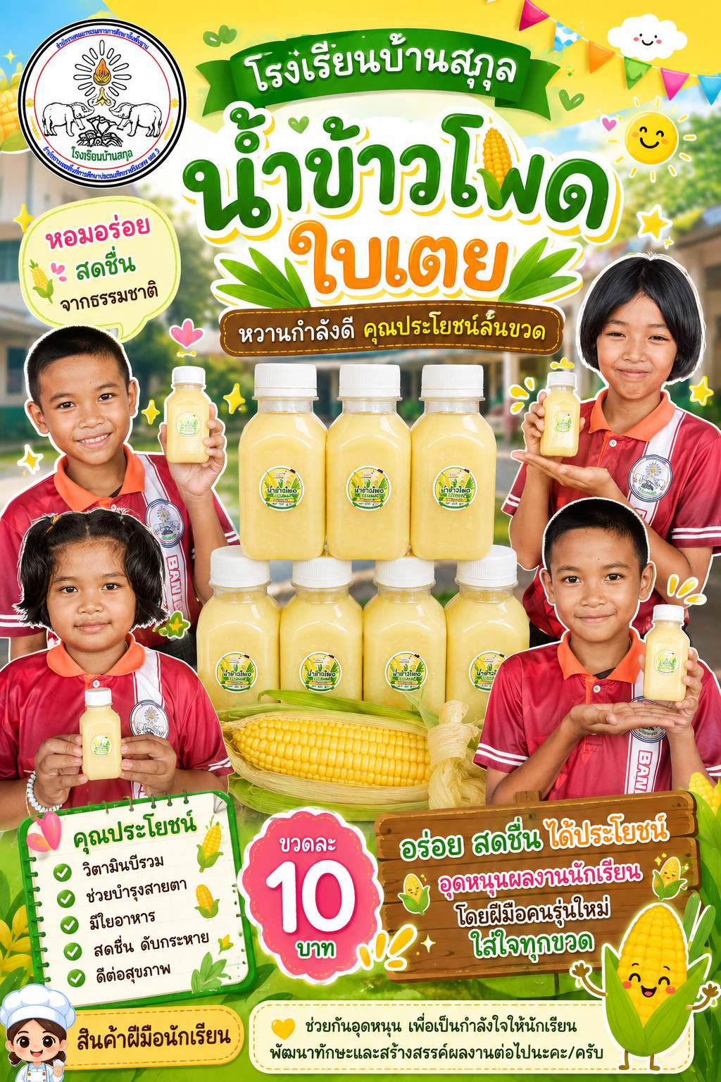 น้ำข้าวโพดใบเตย