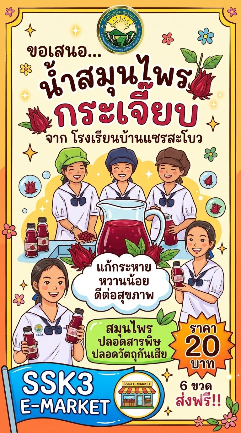 น้ำสมุนไพร "กระเจี๊ยบ"