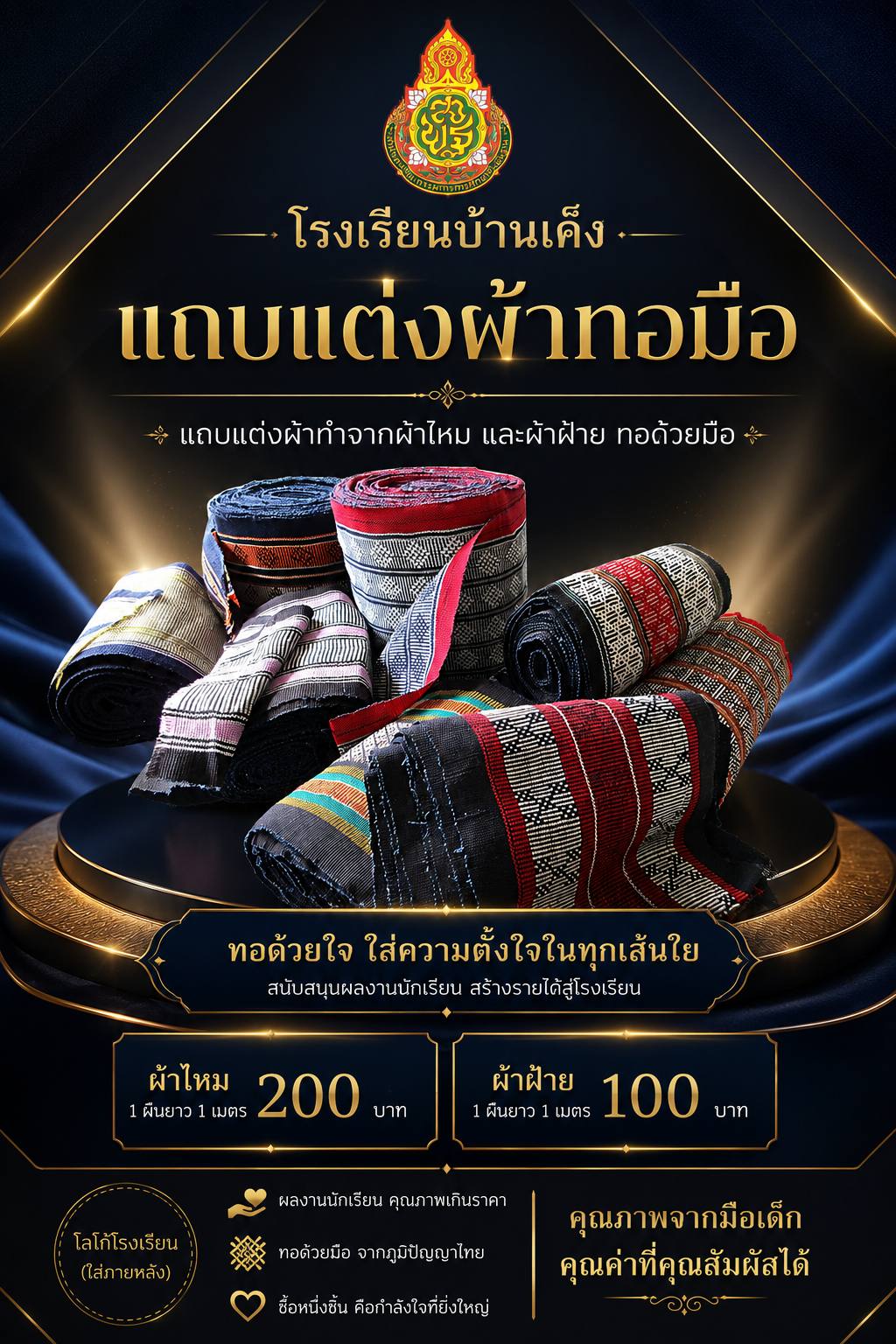 แถบแต่งผ้าทอมือผ้าไหม