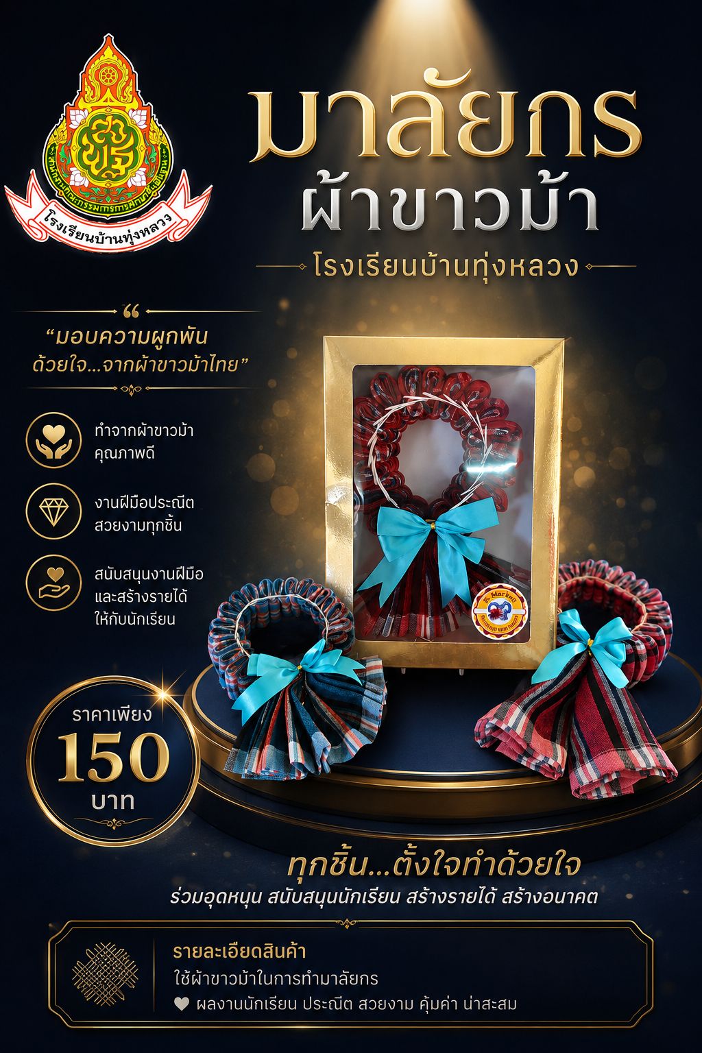 มาลัยกรผ้าขาวม้า