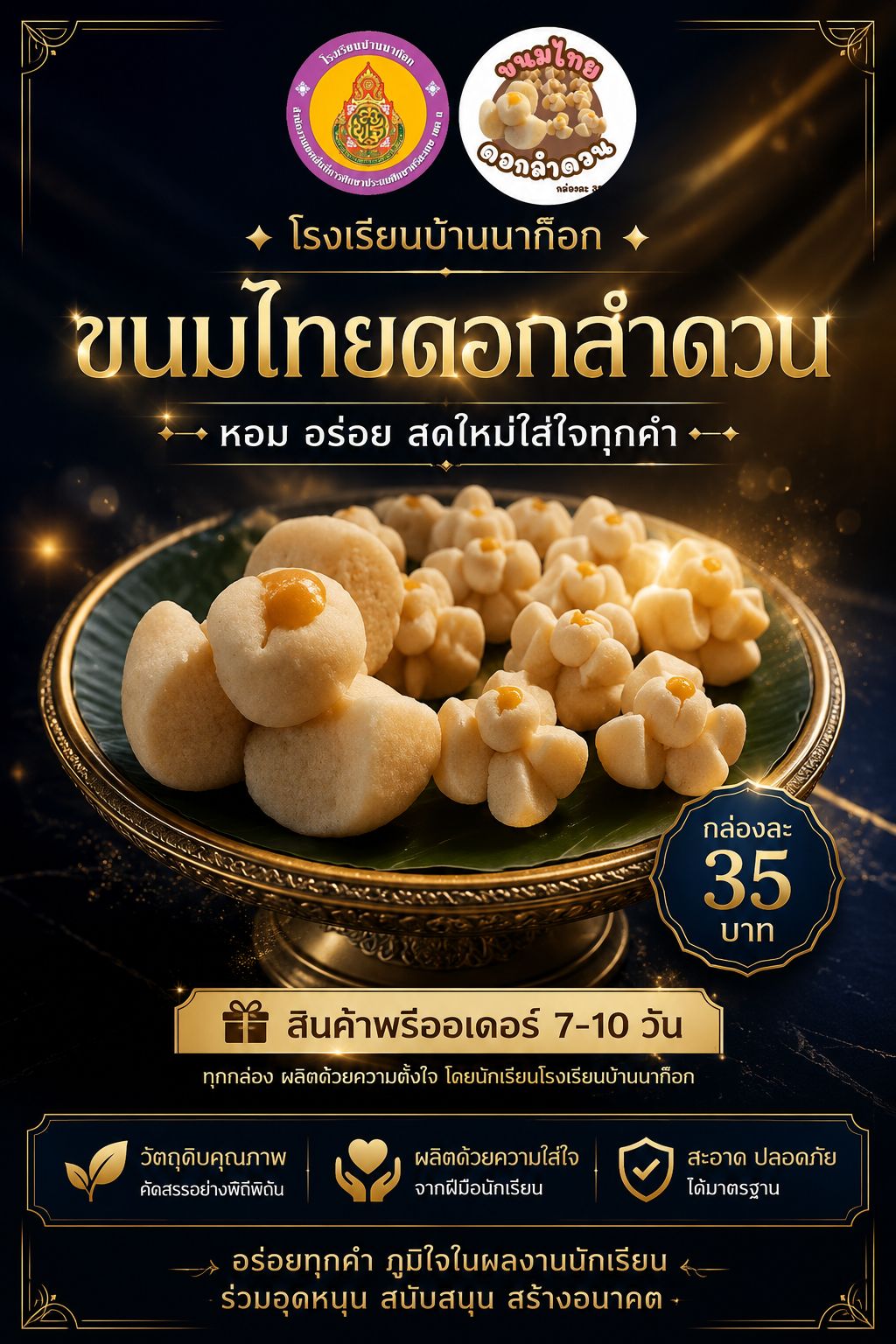 ขนมไทยดอกลำดวน