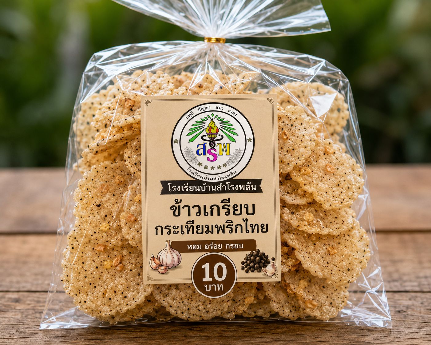 ข้าวเกรียบกระเทียมพริกไทย (ทดลองเว็บไซต์)