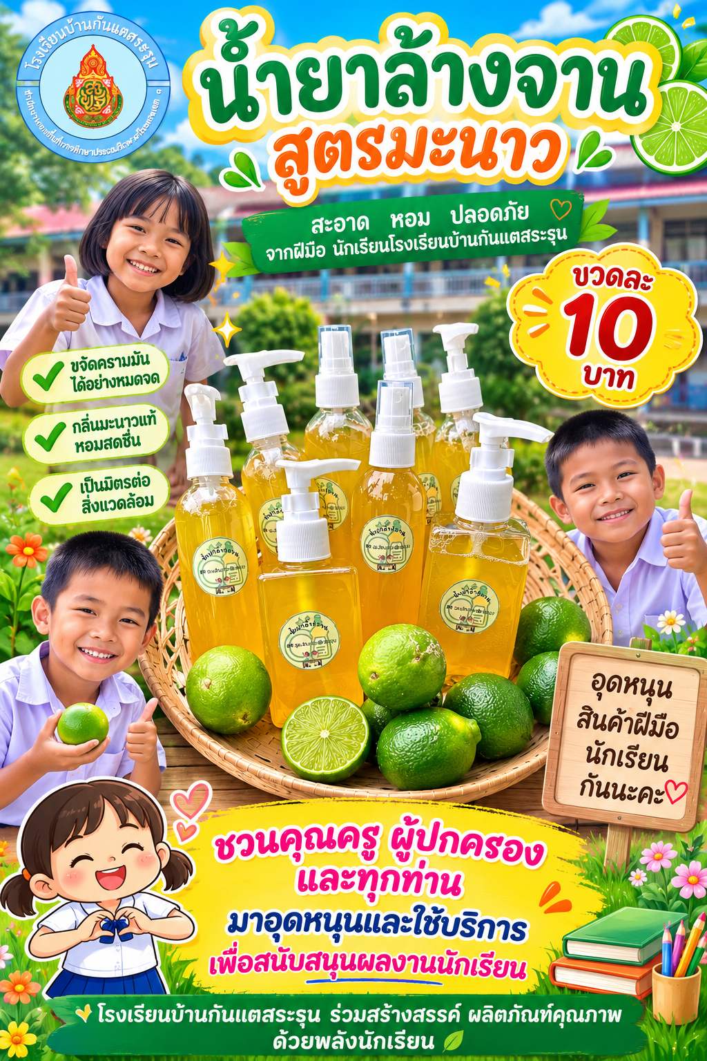 น้ำยาล้างจานสูตรมะนาว