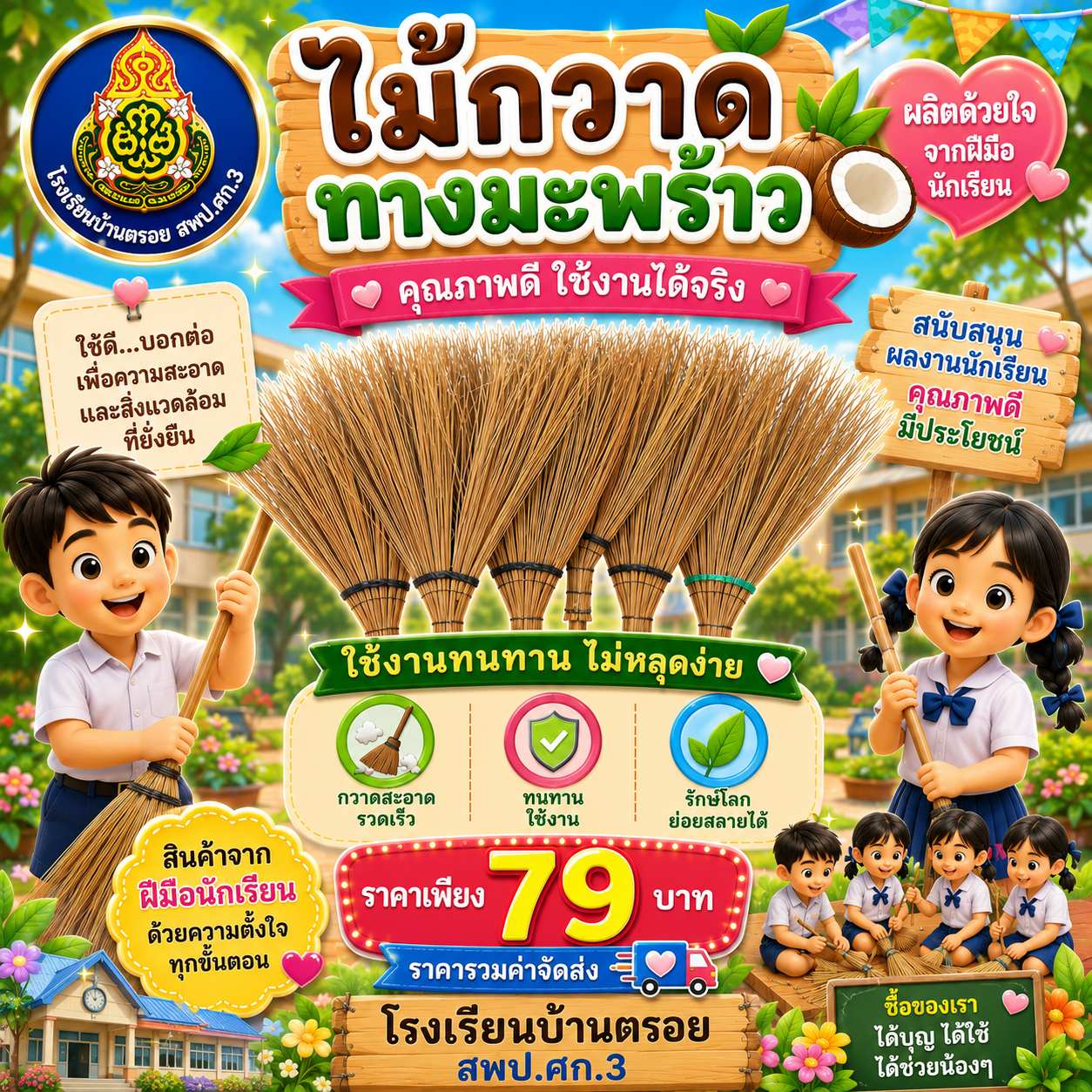 ไม้กวาดทางมะพร้าว