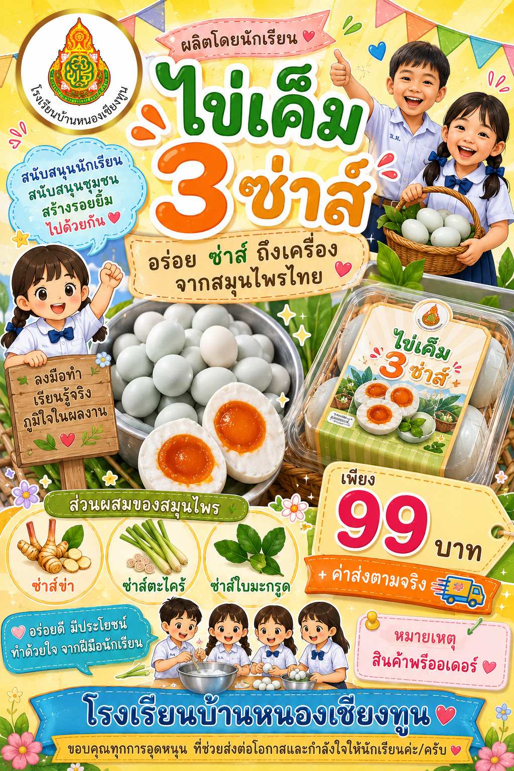 ไข่เค็ม 3 ซ่าส์ โรงเรียนบ้านหนองเชียงทูน